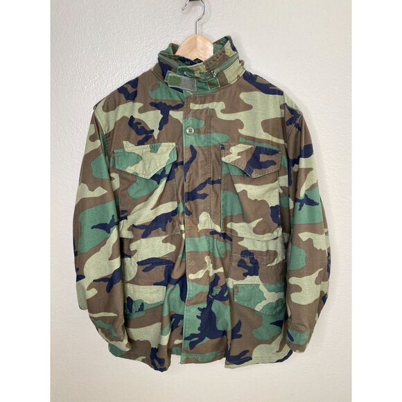 Cold Weather Camouflage Field Coat USA Military Jacket Small Short - Picture 2 of 6